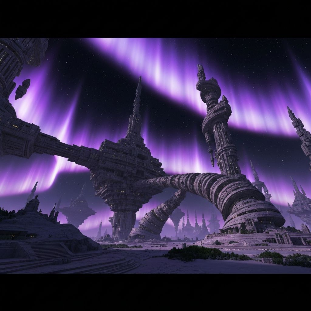 Surreal floating architecture